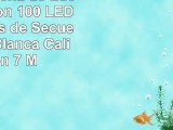 Aglaia Cadena de Luces Solar con 100 LEDs 10 Metros de Secuencia Luz Blanca Cálida con 7