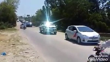 Malik Tahir Iqbal From Ghazi Leading His Caravan to Attend PTI Abbotabad Jalsa