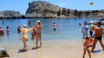 St. Pauls Beach Lindos Rhodes Greece June 2016