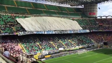Inter Milan Fans Protest Team's Poor Season With A White Tifo vs Sassuolo!