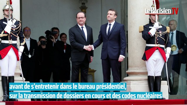 Retour sur la passation de pouvoir entre François Hollande et Emmanuel Macron
