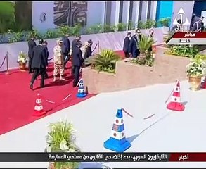 الرئيس السيسى يستمع لشرح تفصيلى خلال افتتاحه إحدى صوامح الغلال