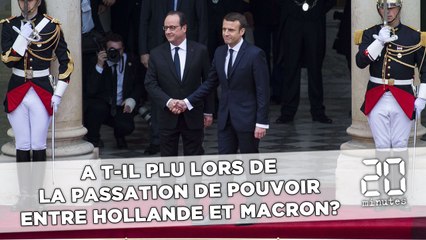 A t-il plu lors de la passation de pouvoir entre Hollande et Macron ?