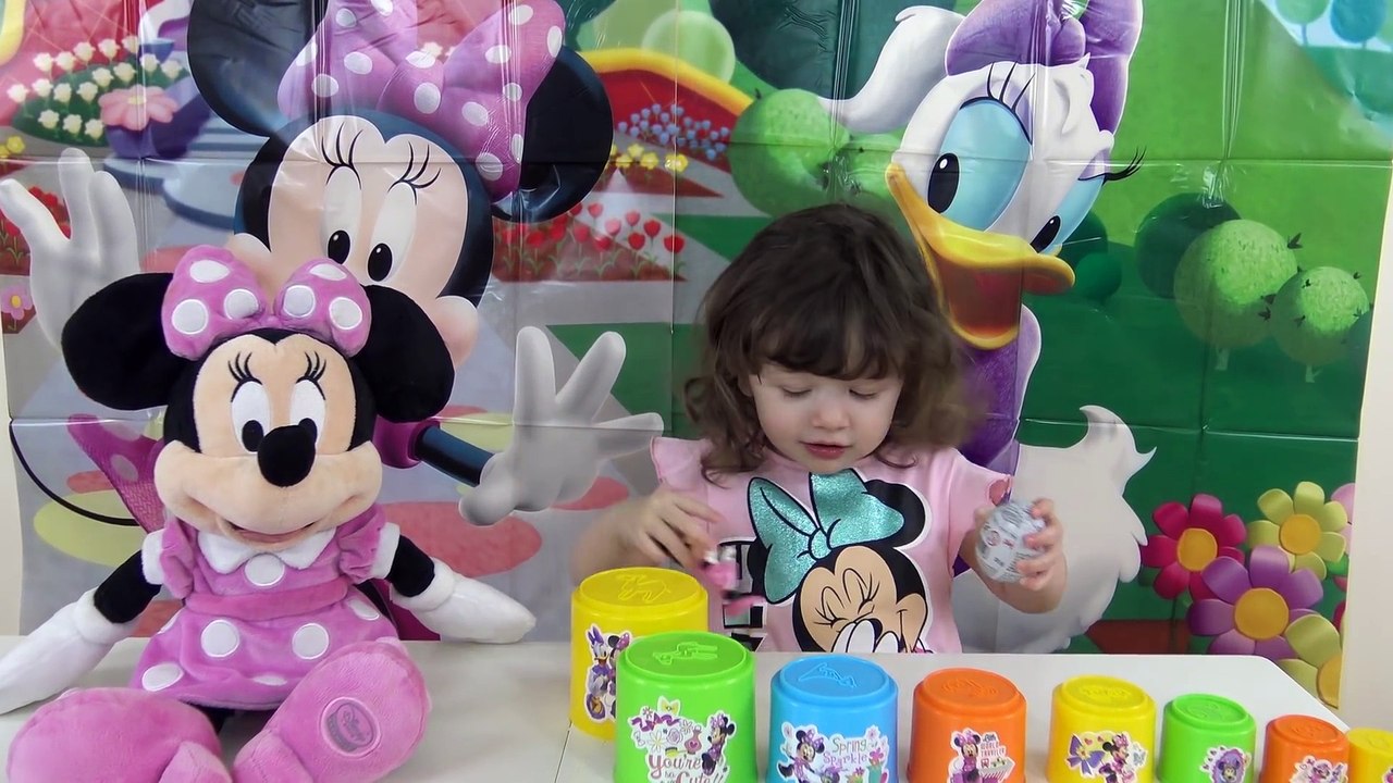 Disney Junior Videos Minnie Mouse Fun Stacking Cups Surprise Eggs Kinder Surprise Toys