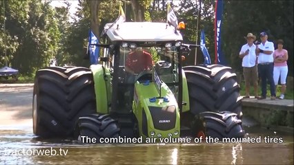 Suyun üstünde gidebilen traktör