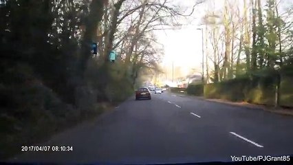 Moment boy on his scooter is hit by a car in Southampton