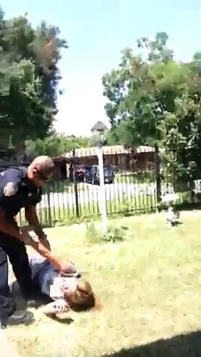 Mom attacked by cops in front of her children