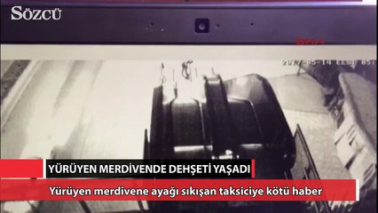 Yürüyen merdivene ayağı sıkışan taksiciye kötü haber