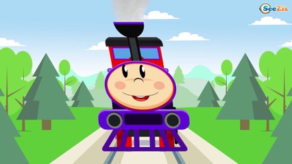 Learn Colors for Children With The Little Train - Learning Color & Shape Video For Kids