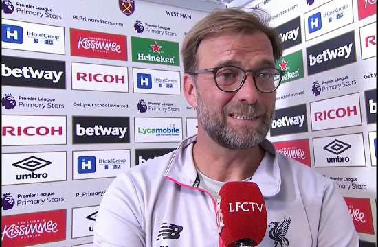 Klopp Lallana Lovren After LFC beat West Ham