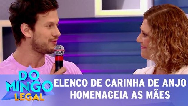 Elenco de Carinha de Anjo homenageia mães no Domingo Legal
