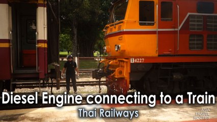 Diesel Engine connecting to a Train