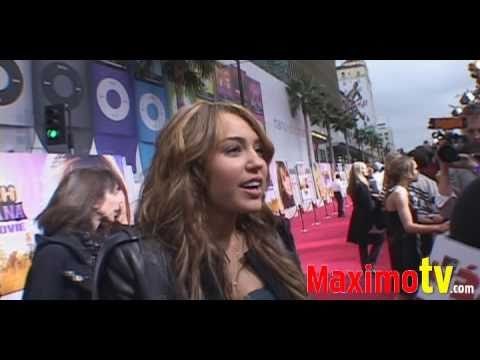 Miley Cyrus at Hannah Montana: The Movie PREMIERE