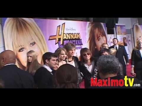 Hannah Montana: The Movie Premiere Arrivals Miley Cyrus, Demi Lovato, Emily Osment