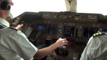 KLM 747-400F Cockpit - Landing Abu Dhabi as ETD948