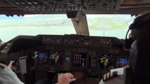 Landing Hong Kong - KLM Boeing 747-400F Cockpit View