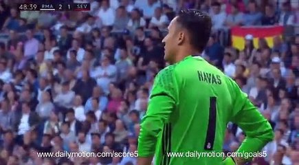 Stevan Jovetic Goal Real Madrid 2 - 1 Sevilla La Liga 14-5-2017