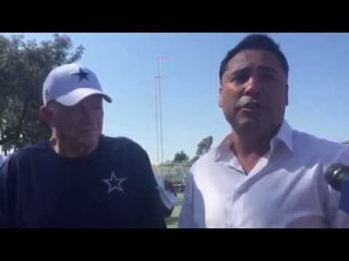 OSCAR DE LA HOYA & JERRY JONES ON CANELO & PACQUIAO FIGHTING IN AT&T  STADIUM - EsNews Boxing