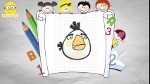 Angry Birds Drawing Animation _ How To Draw Characters From Angry Birds Cartoon Movie