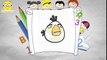 Angry Birds Drawing Animation _ How To Draw Characters From Angry Birds Cartoon Movie