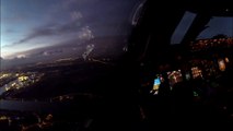 Beautiful Sunrise Landing Amsterdam - Boeing 747-400 Cockpit, w/ ATC