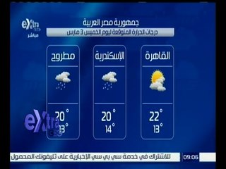 غرفة الأخبار | تعرف على درجات الحراراة المتوقعة اليوم الخميس 3 مارس