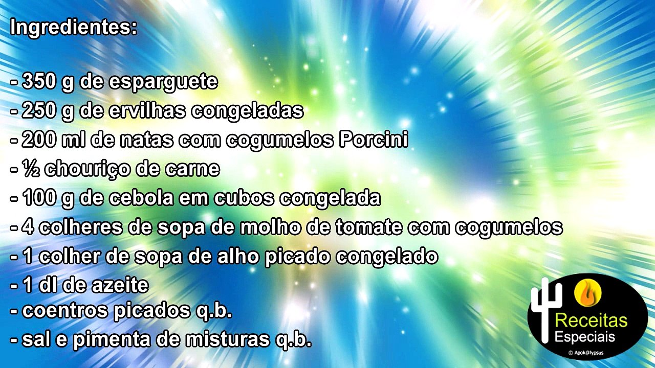 Esparguete com Ervilhas