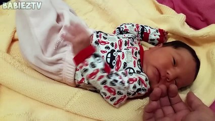 6 Days Old Baby Yawning Funny For The First Time -  Baby Lile Videos