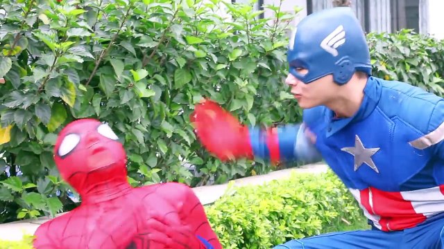 Frozen Elsa Spiderman NERF WAR GUN vs GUN Real Life #1 w- DeadPool Captain Superman Bad Joker Vm