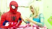 Giant Spider vs Spiderman Sleeping & Frozen Elsa vs Scream vs Anna vs Haunted Spiderman vs Venom IRL