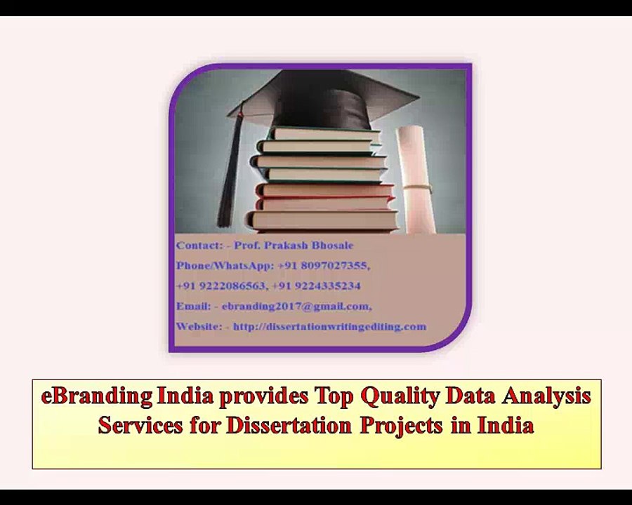 eBranding India provides Top Quality Data Analysis Services for Dissertation Projects in India