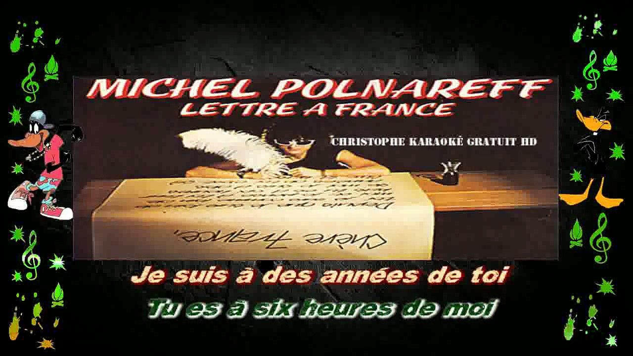 Michel Polnareff - Lettre à France KARAOKE / INSTRUMENTAL