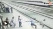 Suicidal woman saved from jumping in front of train