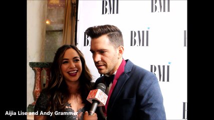 Aijia Lise and Andy Grammer at 2017 BMI Pop Music Awards
