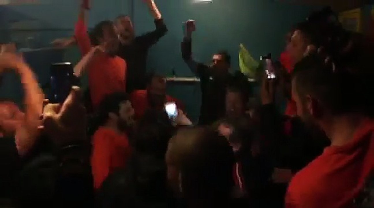 Superbe ambiance dans les vestiaires après la qualification 5/1 contre Dammartin  pour les 1/2 finale