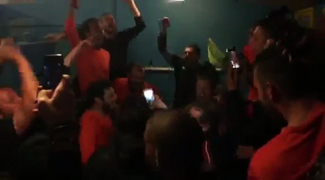 Superbe ambiance dans les vestiaires après la qualification 5/1 contre Dammartin pour les 1/2 finale