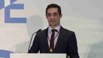 El patinador Javier Fernández, Medalla de Oro de Madrid