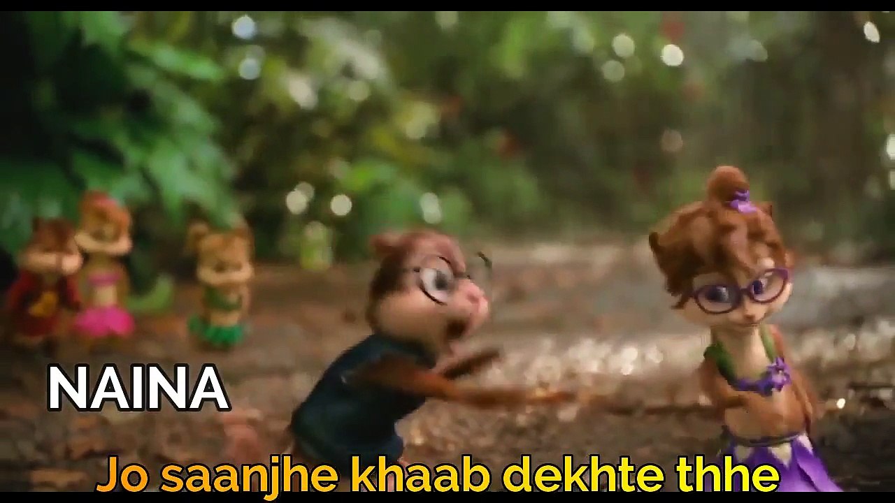 Channa Mereya & Naina Mashup  Video with Lyrics Chipmunks Version 2017