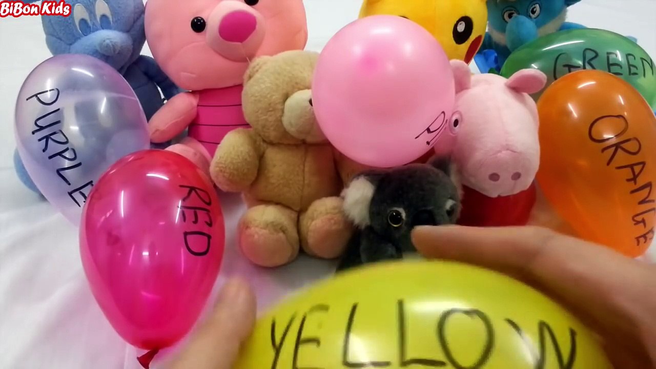 Learn colors with balloons and baby doll for kids