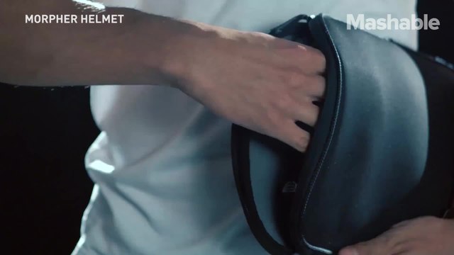 This bike helmet folds flat and can fit inside your backpack