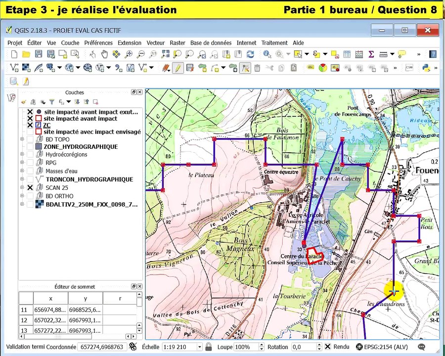 Tuto #2 "Méthode nationale d'évaluation des fonctions des zones humides" - Evaluation d'un site impacté avant impact
