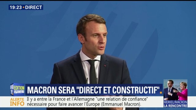 Macron accueilli chaleureusement à Berlin: Ça me touche beaucoup