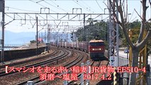 【スマシオを走る赤い稲妻】JR貨物 EF510-4 2074レ(？) 須磨～塩屋 2017.4.2