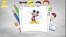 Mickey Mouse Drawing Animation _ How To Draw Characters From Mickey Mouse Cartoon Movie