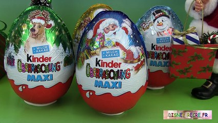 Oeufs Surprise Kinder Maxi de Noël Christmas Kinder Surprise Maxi Eggs Huevos Sorpresa de Navidad