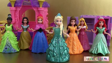 7 Poupées Princesses Disney Magiclip Vêtements Polly Pockets Séance d'essayage 2