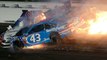 Aric Almirola Barely Survives FIERY NASCAR Crash