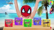 Bad Baby SpiderMan Crying and Learn Colors with Colorful M&M candy, Masha Finger Family Song