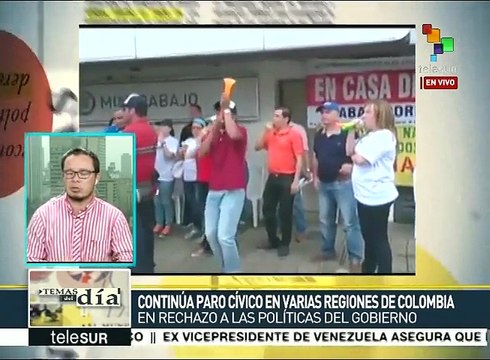 Continúa en Colombia el paro cívico en rechazo a políticas del gob.