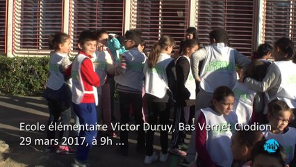 Ramassage déchets dans le quartier" par les élèves de l'école Victor Duruy Bas Vernet Clodion